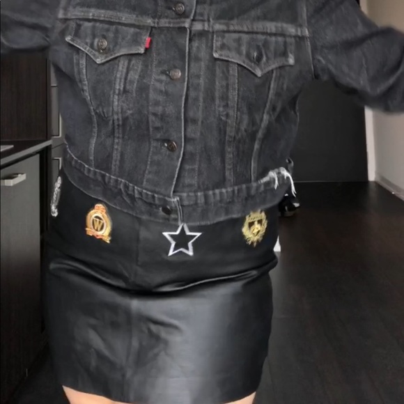 ASOS Leather Mini-Skirt - Picture 3 of 5